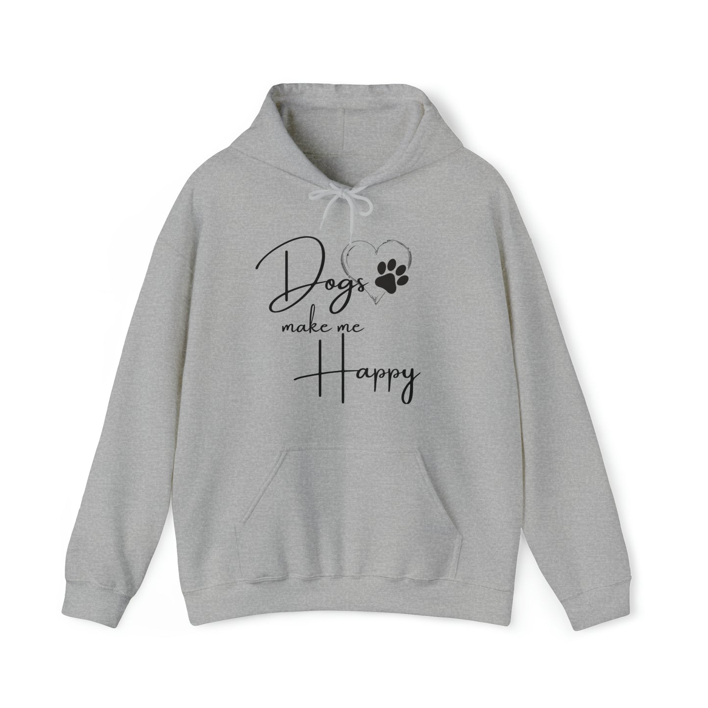 Dogs Make Me Happy Heavy Blend™ Hooded Sweatshirt