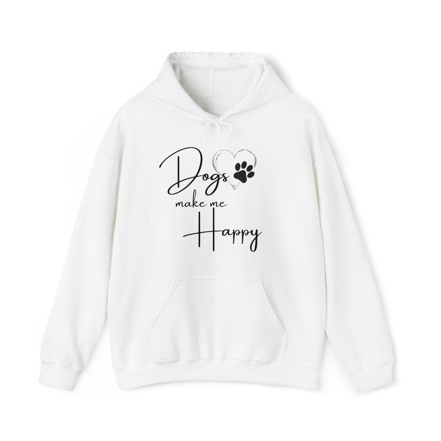 Dogs Make Me Happy Heavy Blend™ Hooded Sweatshirt