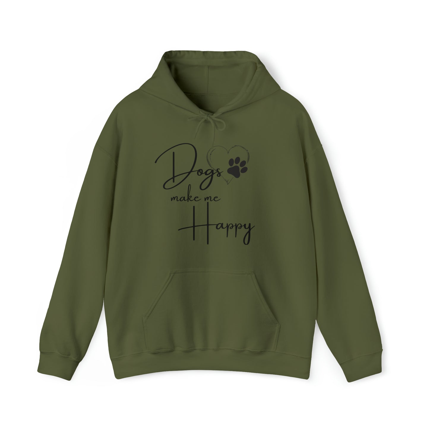 Dogs Make Me Happy Heavy Blend™ Hooded Sweatshirt