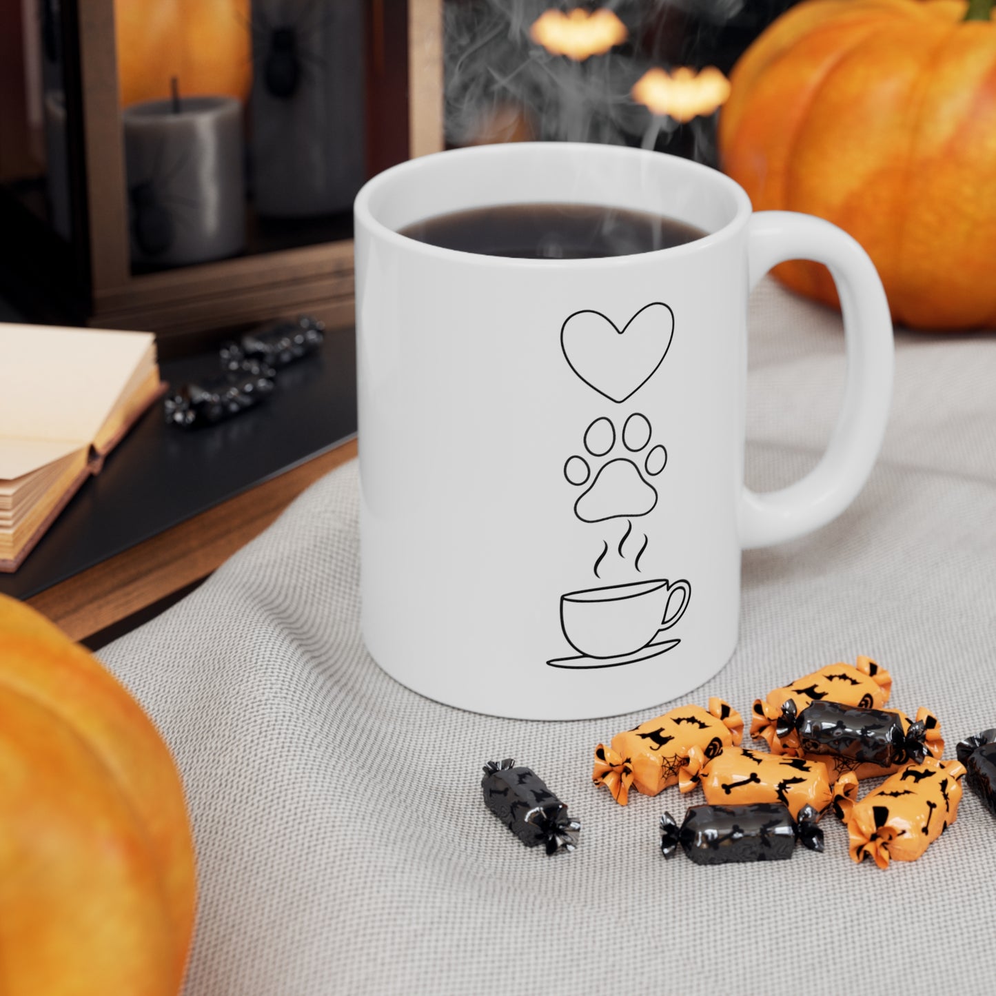 Love, Dogs, & Coffee Ceramic Mug