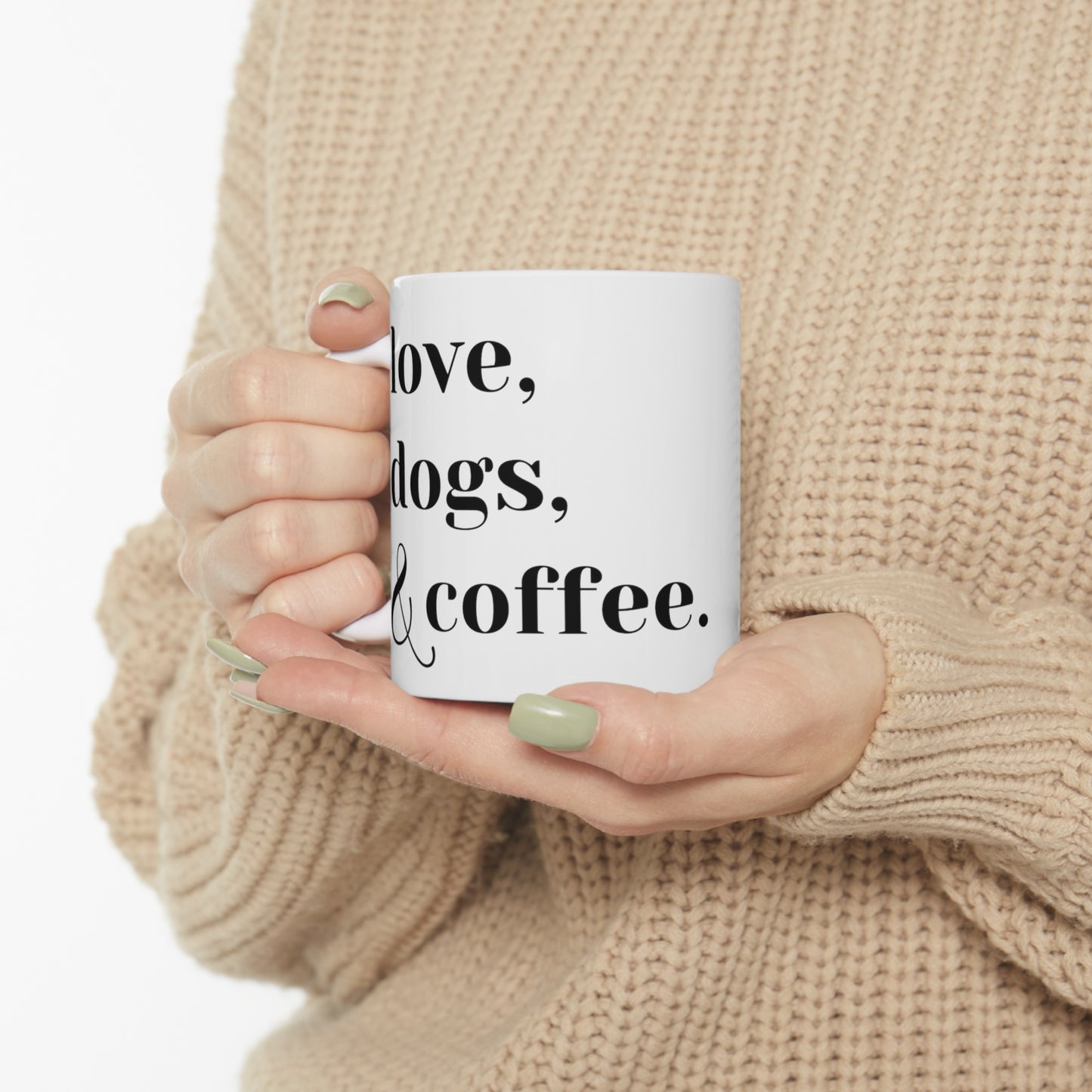 Love, Dogs, & Coffee Ceramic Mug