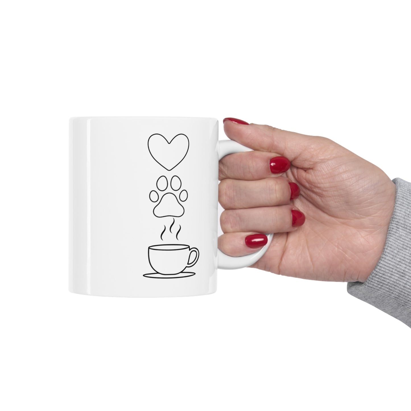 Love, Dogs, & Coffee Ceramic Mug