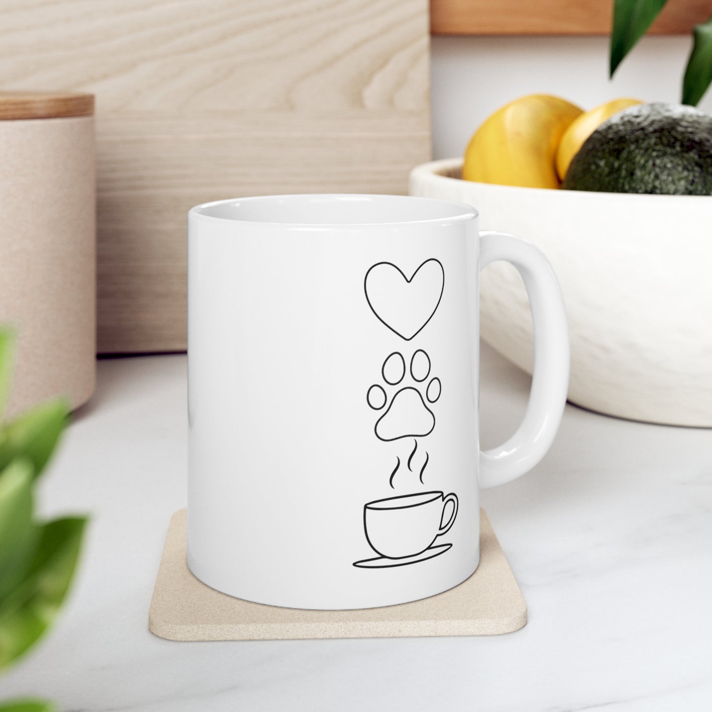 Love, Dogs, & Coffee Ceramic Mug