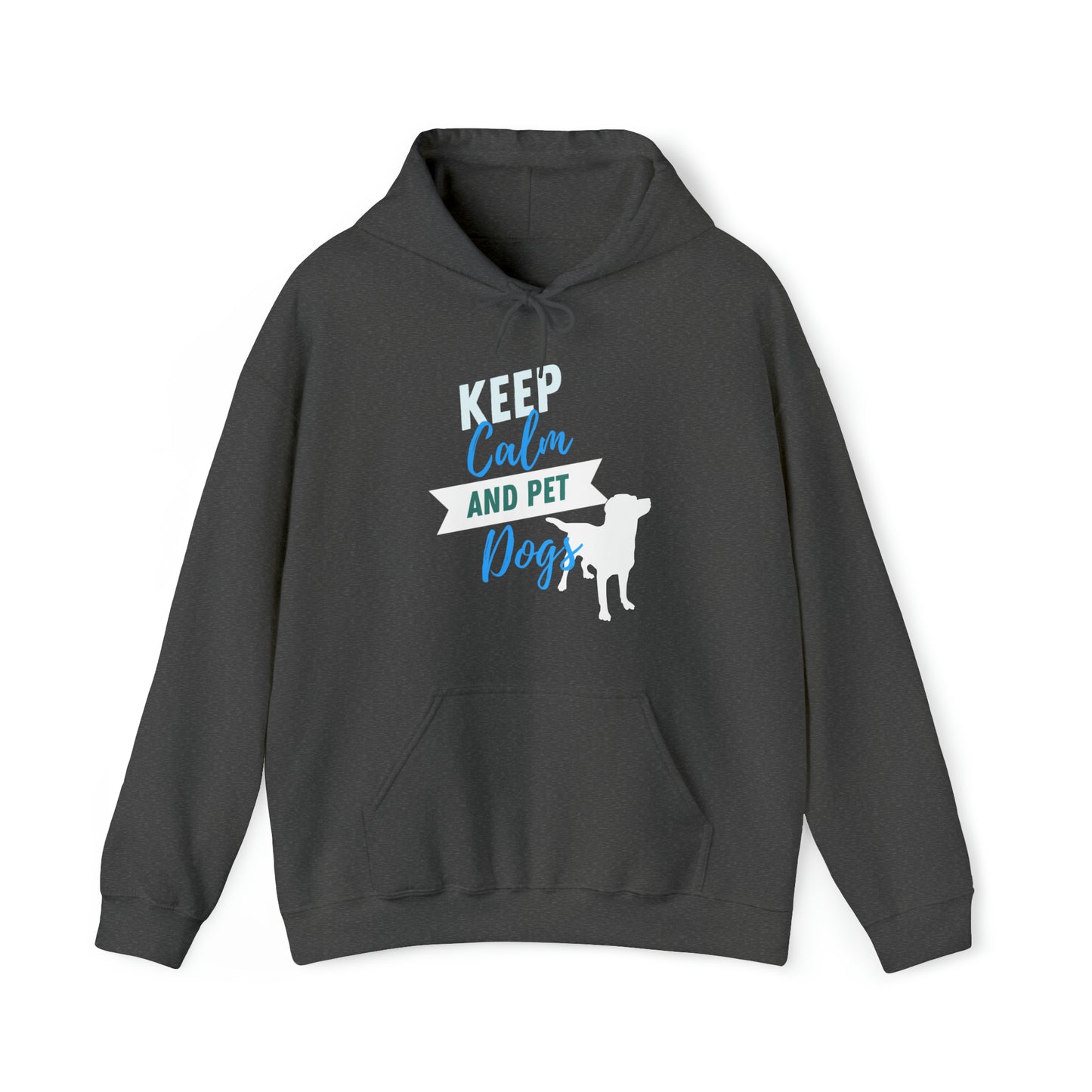 Keep Calm and Pet Dogs Heavy Blend™ Hooded Sweatshirt