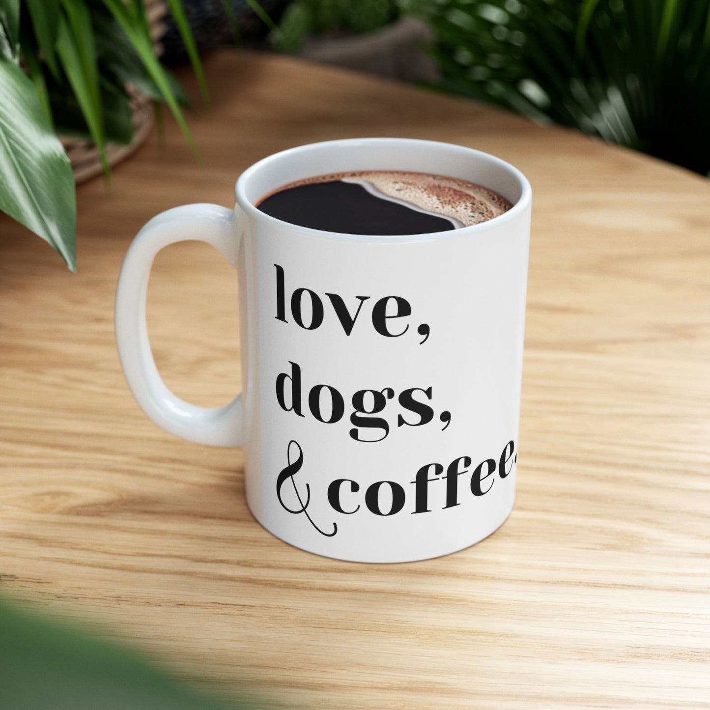 Love, Dogs, & Coffee Ceramic Mug