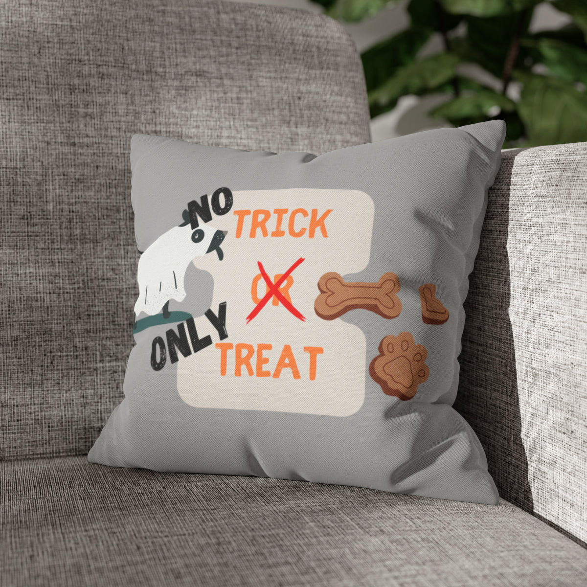 No Trick, Only Treat! Halloween Pillow Case (Pillow Optional)