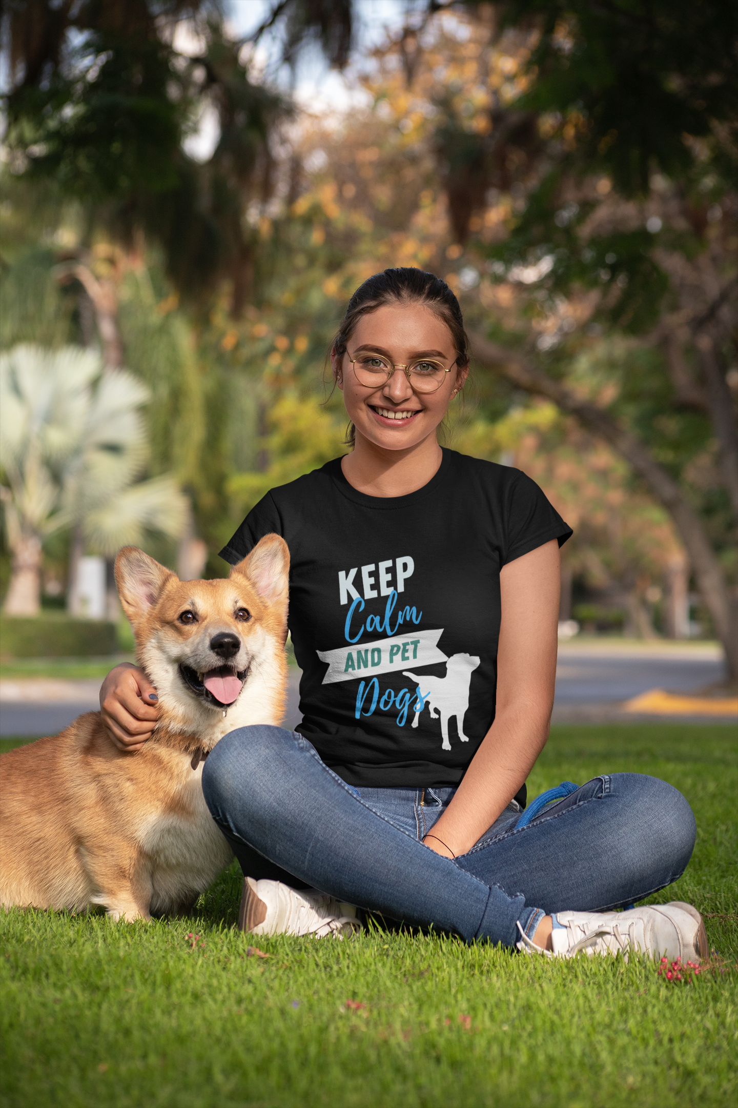 Keep Calm and Pet Dogs Tee